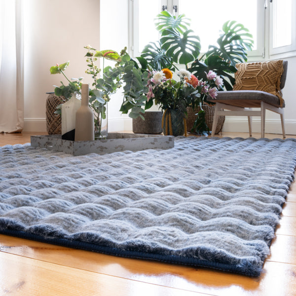 My Calypso 885 blue Hand-tufted luxury carpet with unique design