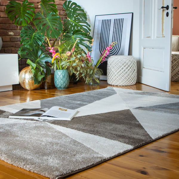 My Canyon 974 taupe carpet with 3D effect and fine shine – discover modern elegance