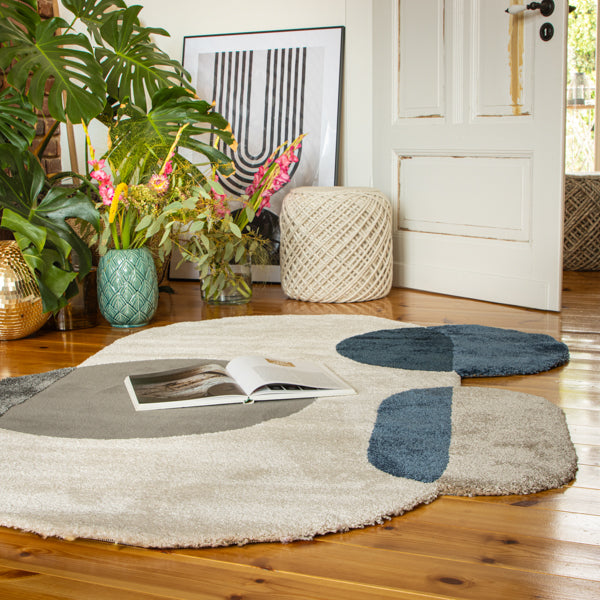 My Canyon 977 Blue carpet with 3D effect and fine shine – discover modern elegance