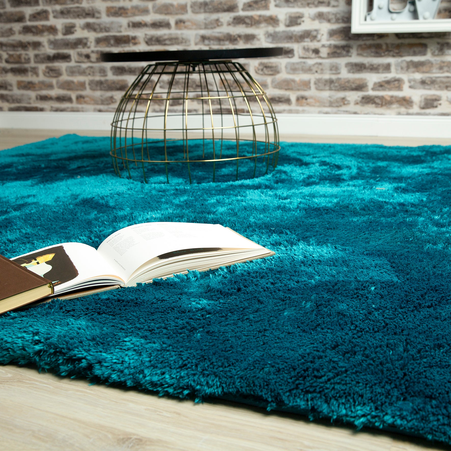 My Curacao 490 petrol: The fluffy designer carpet from OBSESSION in the latest trend colors