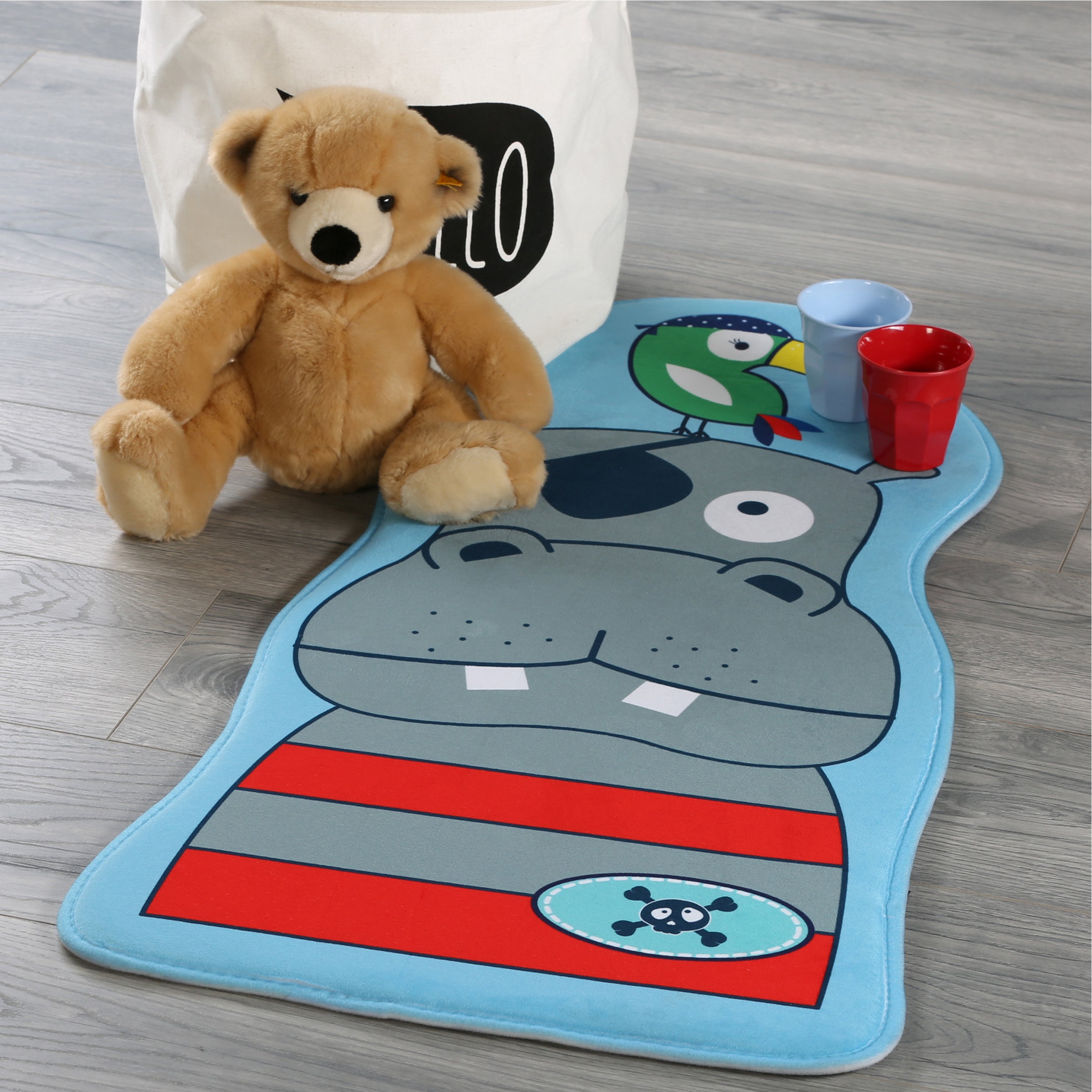 My Mila Kids 143 Hippo Pattern Rug: Space for childlike beauty