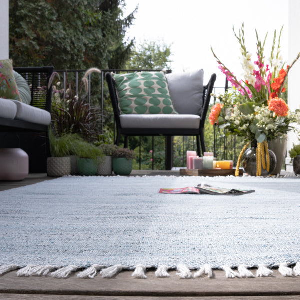 My Nador 565 blue carpet: sustainability, craftsmanship and versatility from Obsession