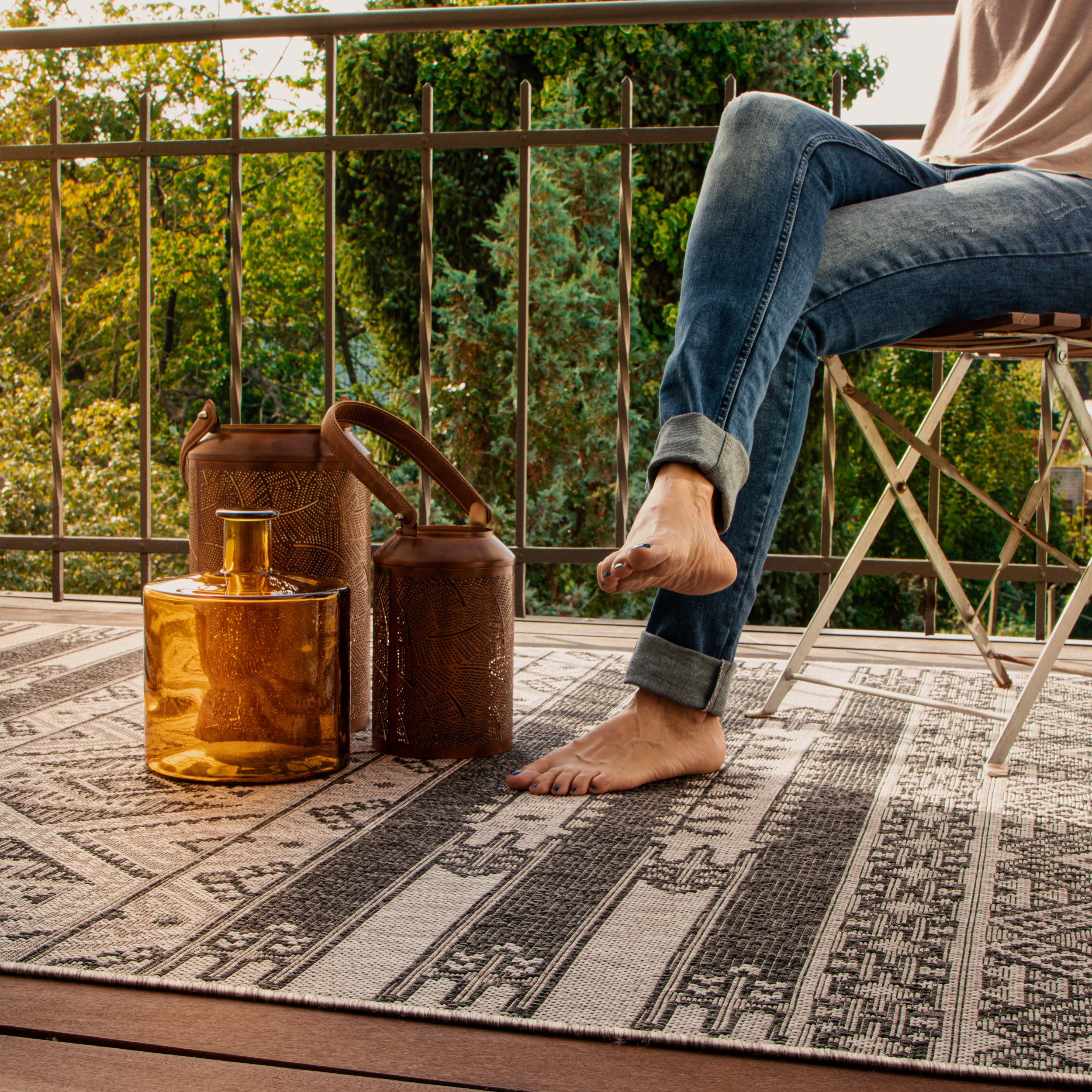 My Nordic 876 grey: Designer carpet from OBSESSION for indoors and outdoors