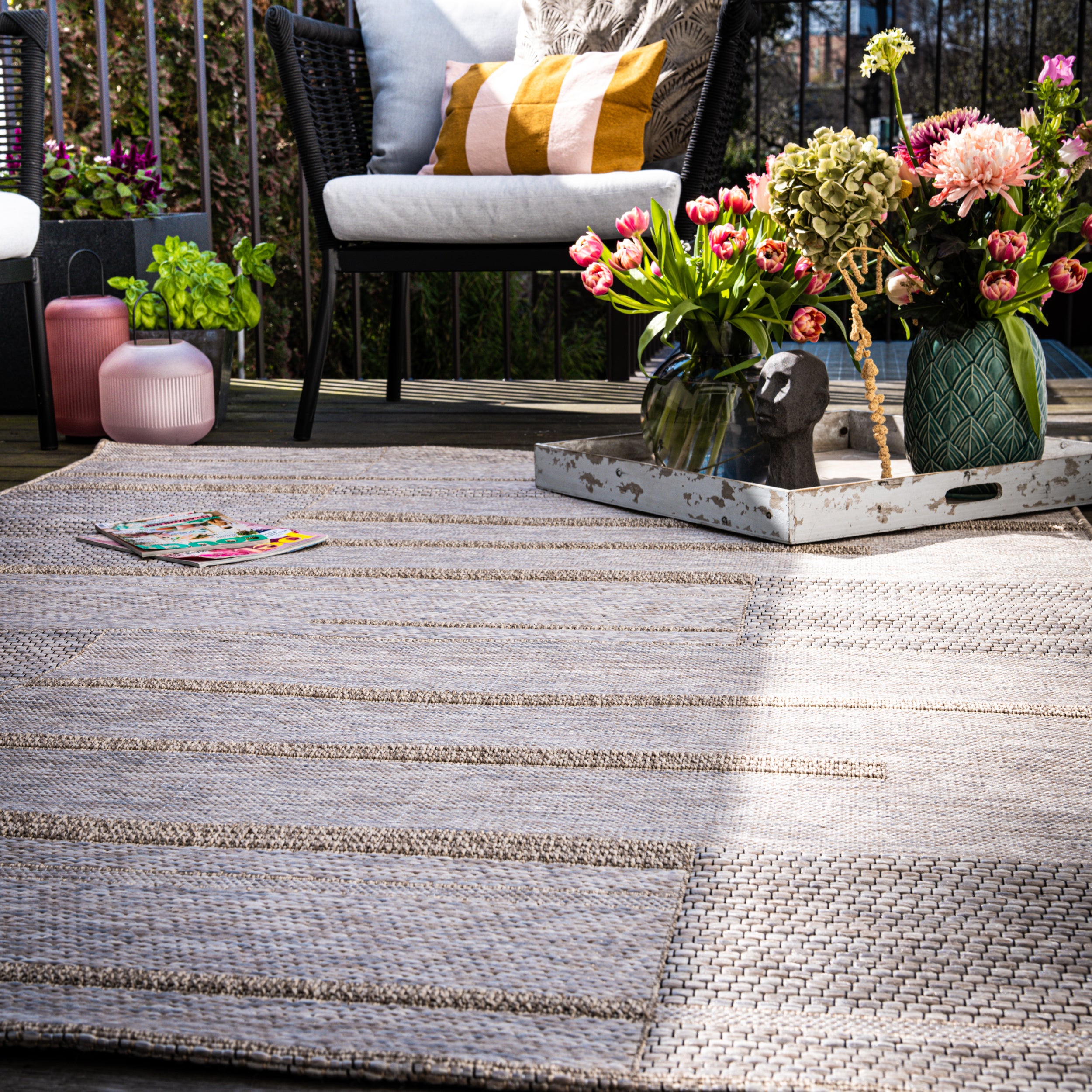 My Oslo 706 taupe carpet: Versatile style for indoor and outdoor areas