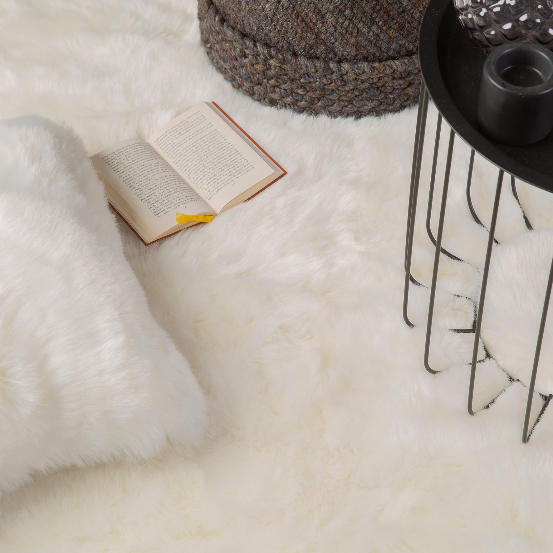 My Samba 495 ivory carpet: Stylish faux fur for individual feel-good moments from OBSESSION