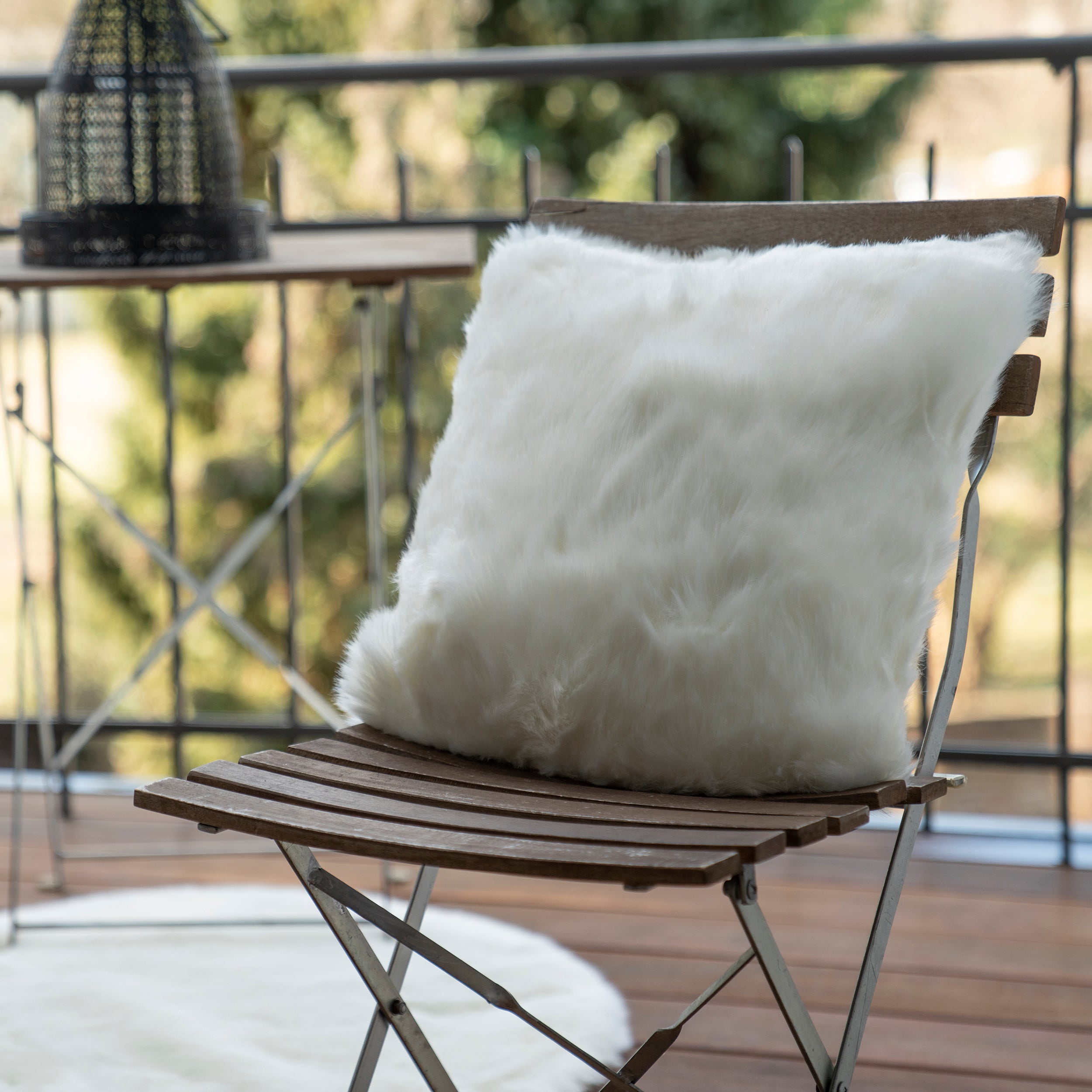My Samba CUSHION 595 ivory: faux fur cushion for special feel-good moments from OBSESSION