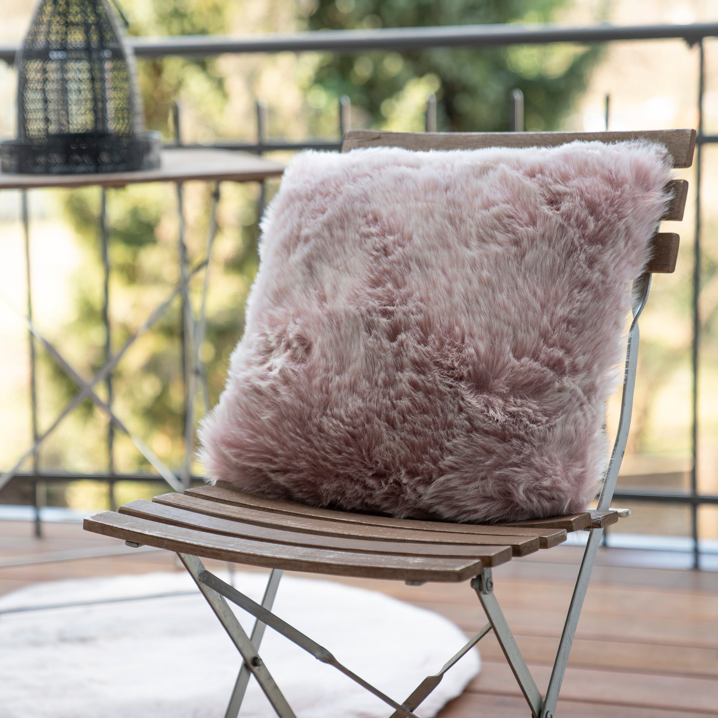 My Samba CUSHION 595 powder pink: faux fur cushion for special feel-good moments from OBSESSION
