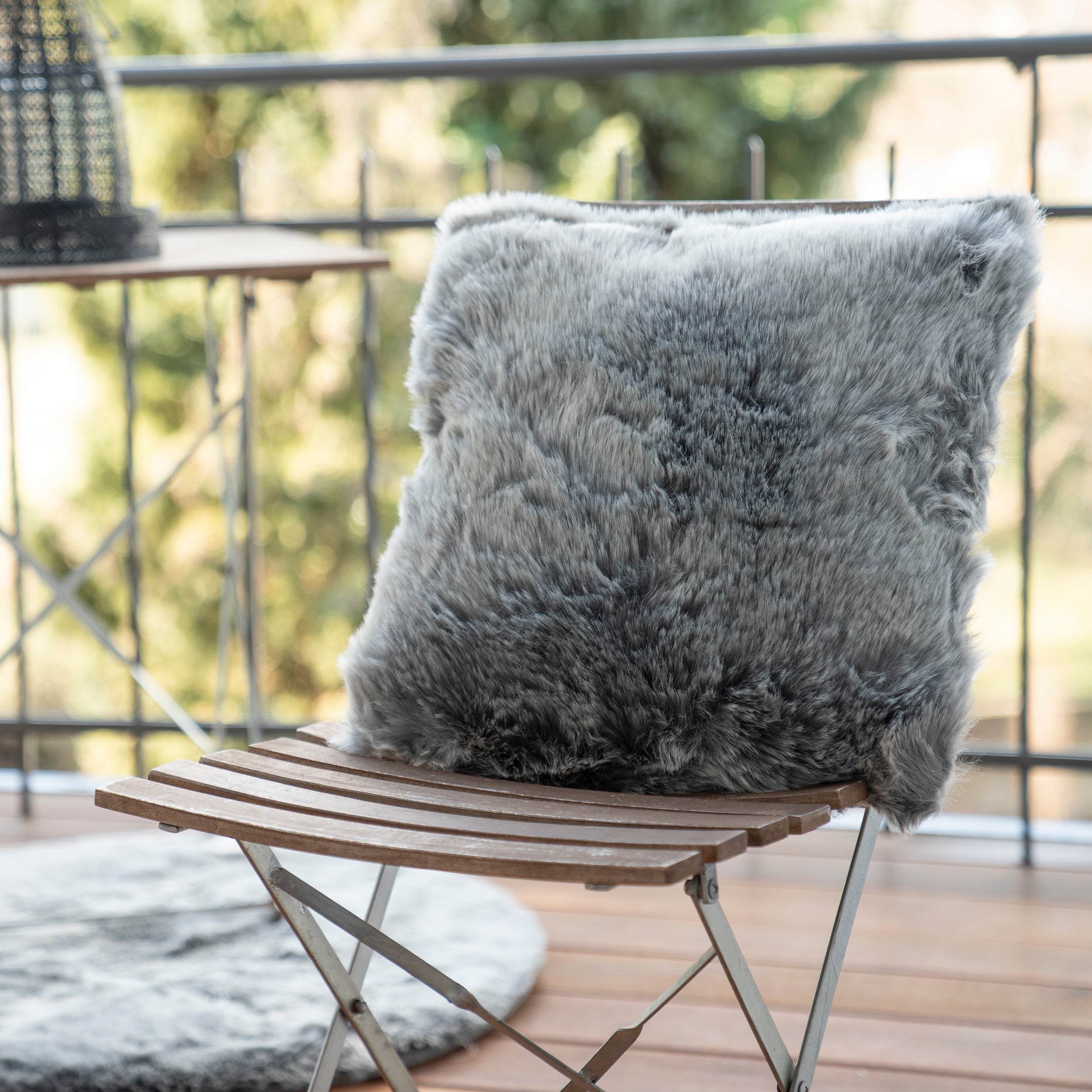 My Samba CUSHION 595 silver: faux fur cushion for special feel-good moments from OBSESSION