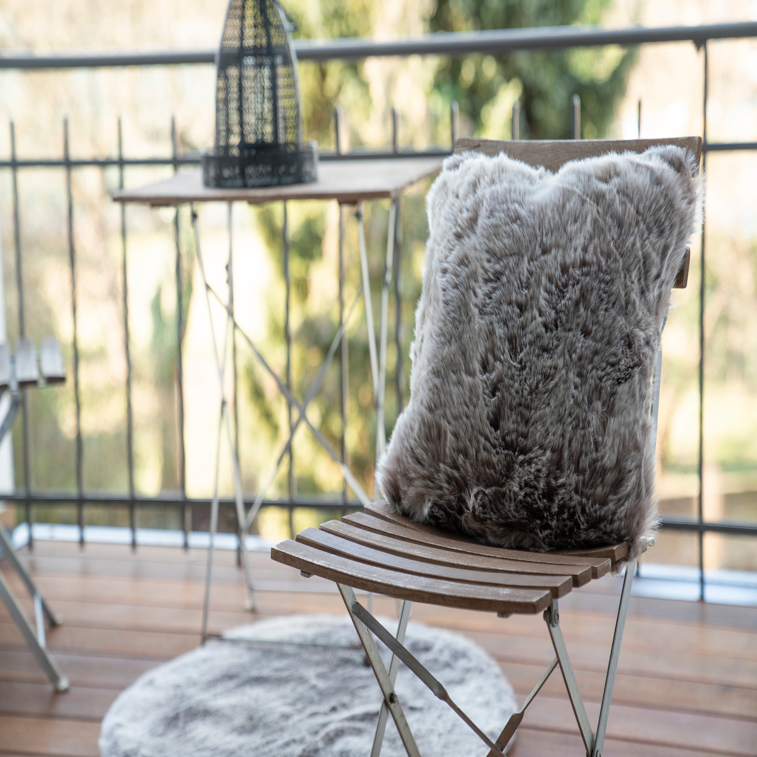 My Samba CUSHION 595 taupe: faux fur cushion for special feel-good moments from OBSESSION