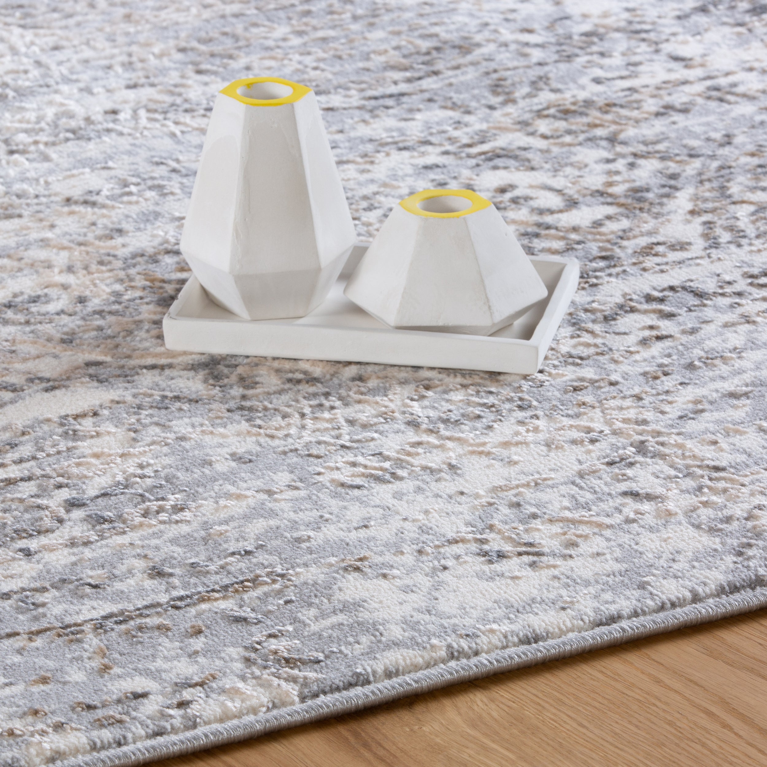 My Salsa 692 taupe Teppich: Abstraktes Design moderne Harmonie von Obsession