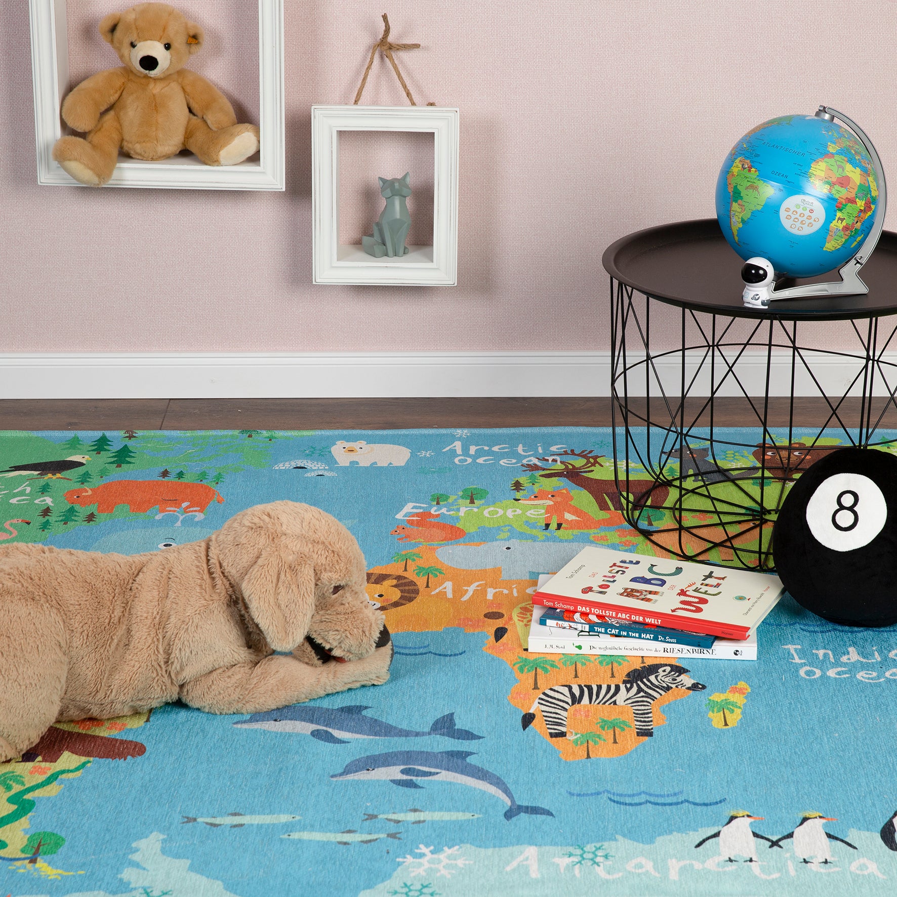 My Torino Kids 233 Weltkarte Design Teppich: Pädagogische Teppiche für spielerisches Lernen