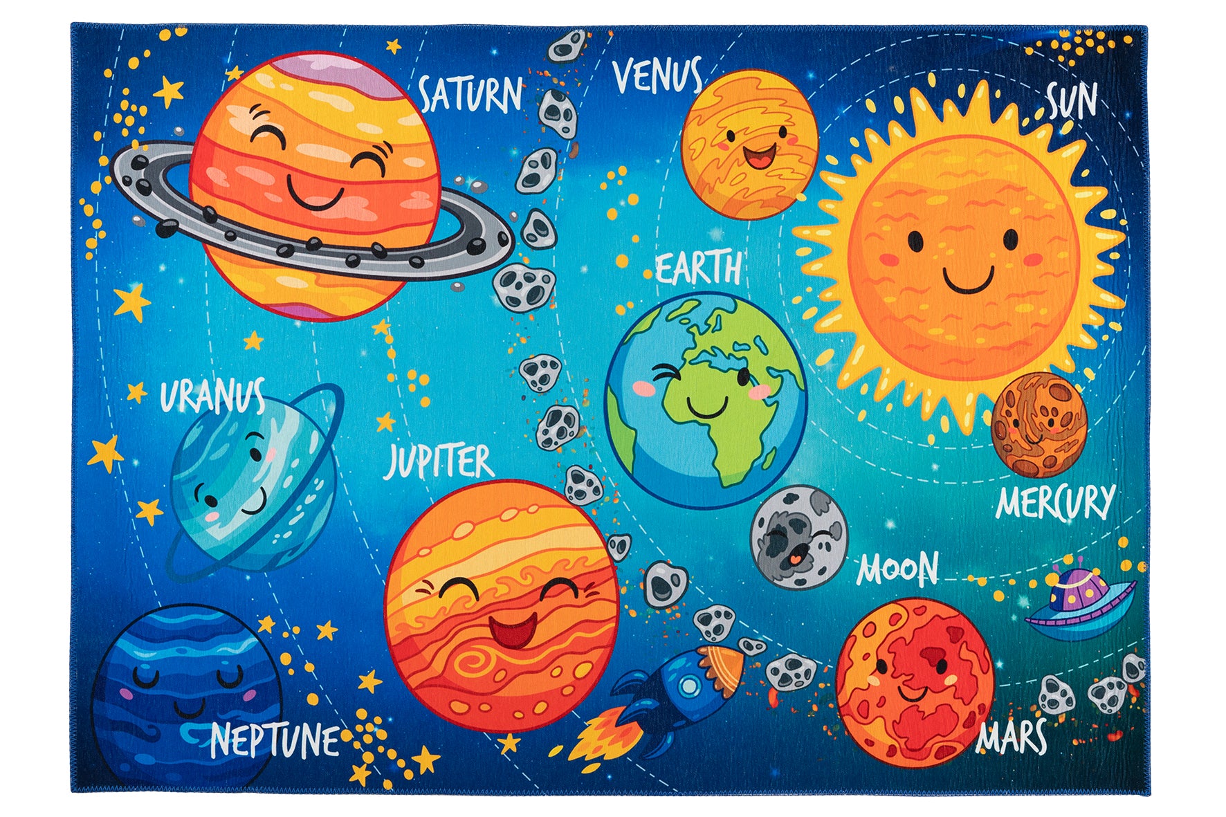 My Torino Kids 230 solar system Rug: Pädagogische Teppiche für spielerisches Lernen